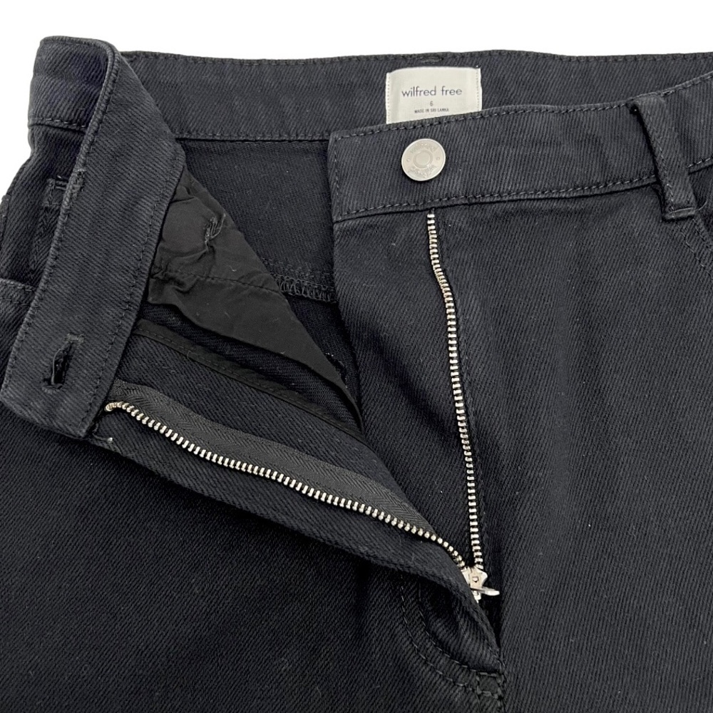 Aritzia Wilfred Free Twostep Flare Leg High Waisted Jeans Black Women’s Size 6 - Picture 8 of 13